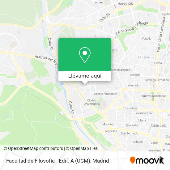 Mapa Facultad de Filosofía - Edif. A (UCM)