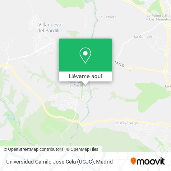 Mapa Universidad Camilo José Cela (UCJC)