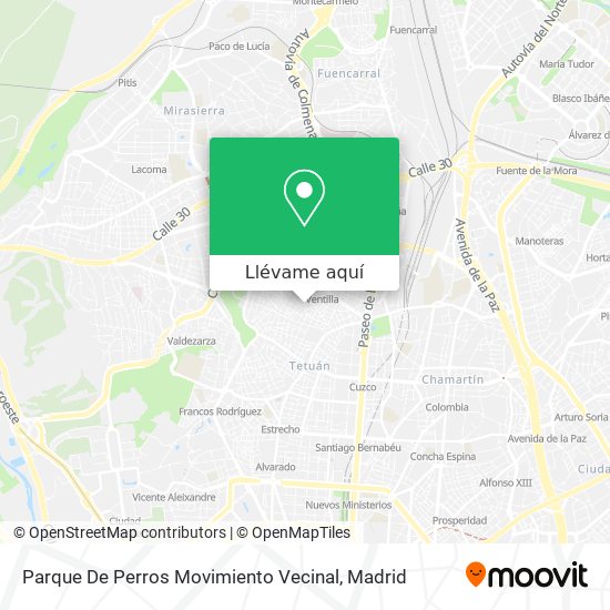 Mapa Parque De Perros Movimiento Vecinal