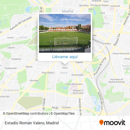 Mapa Estadio Román Valero