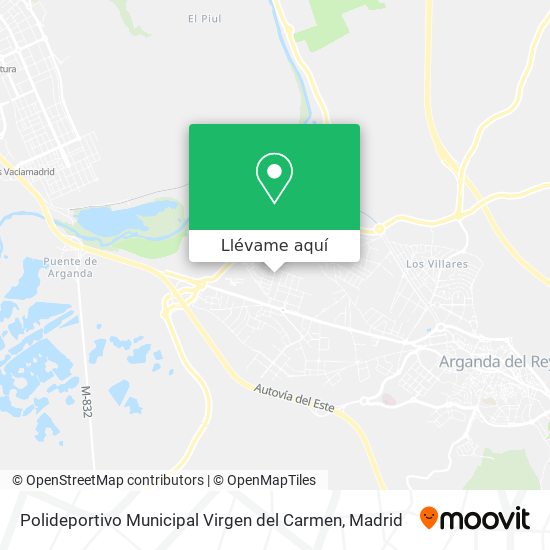 Mapa Polideportivo Municipal Virgen del Carmen