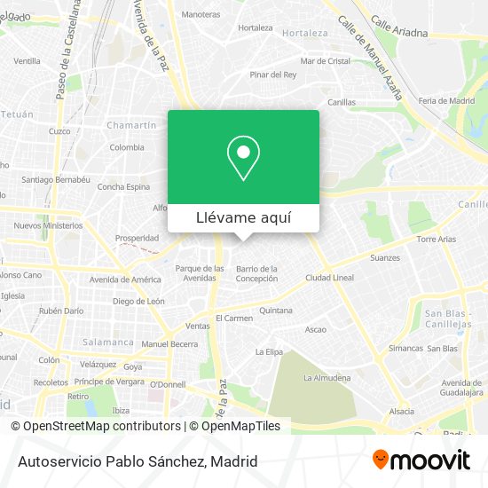 Mapa Autoservicio Pablo Sánchez