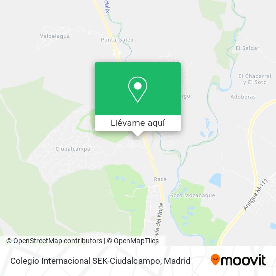 Mapa Colegio Internacional SEK-Ciudalcampo