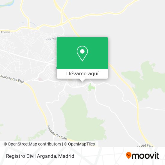 Mapa Registro Civil Arganda
