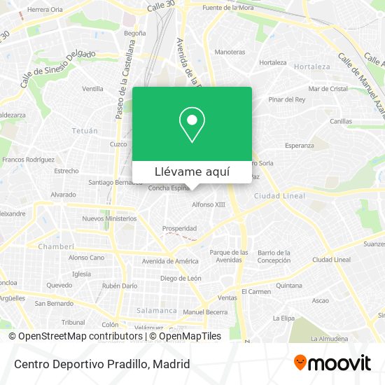 Mapa Centro Deportivo Pradillo