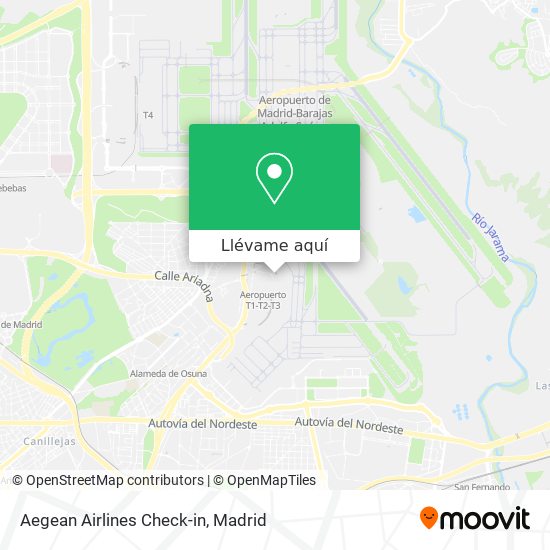 Mapa Aegean Airlines Check-in