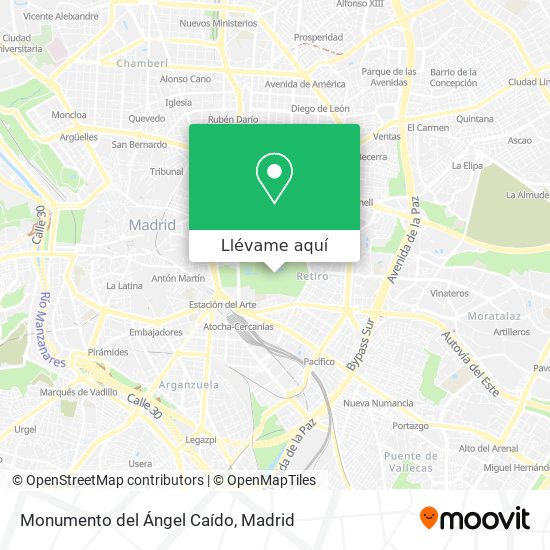 Mapa Monumento del Ángel Caído