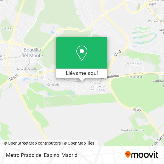 Mapa Metro Prado del Espino