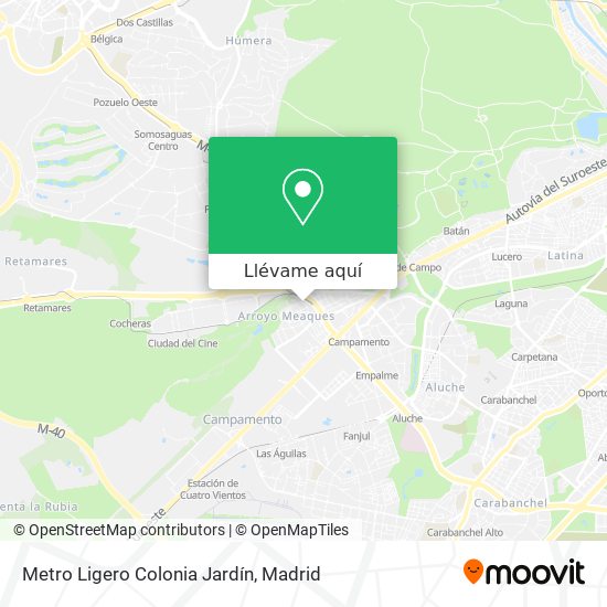 Mapa Metro Ligero Colonia Jardín