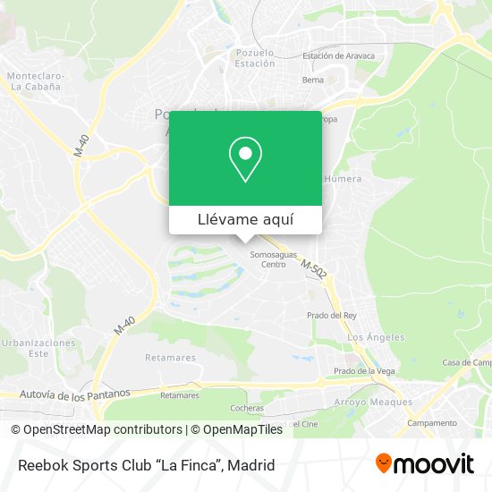 Mapa Reebok Sports Club “La Finca”