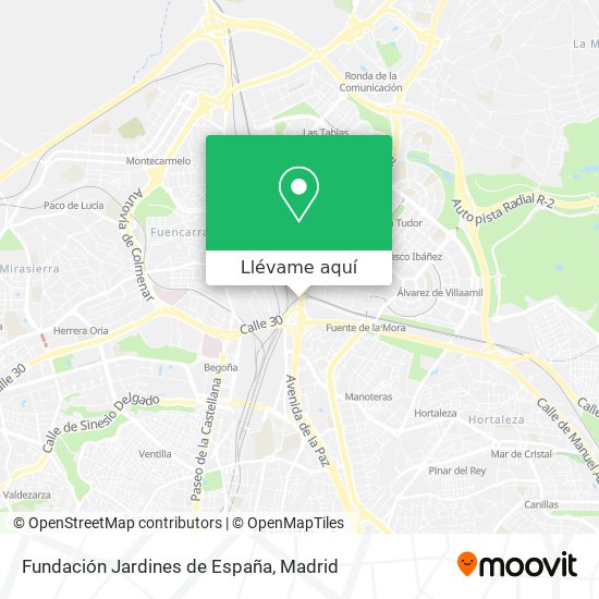 Mapa Fundación Jardines de España