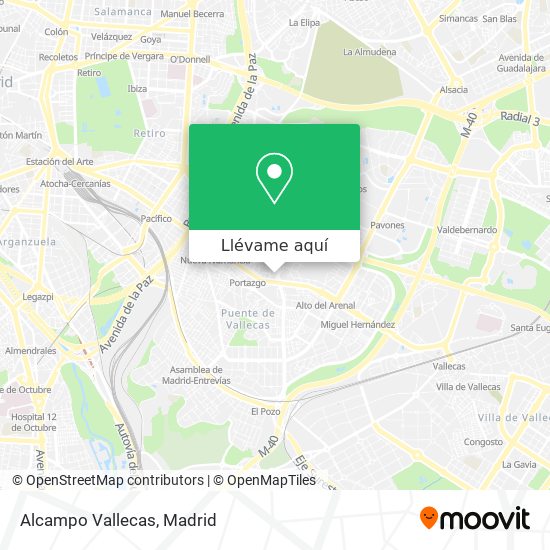 Mapa Alcampo Vallecas