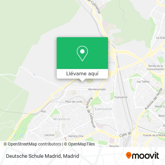 Mapa Deutsche Schule Madrid