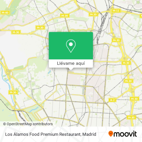 Mapa Los Álamos Food Premium Restaurant