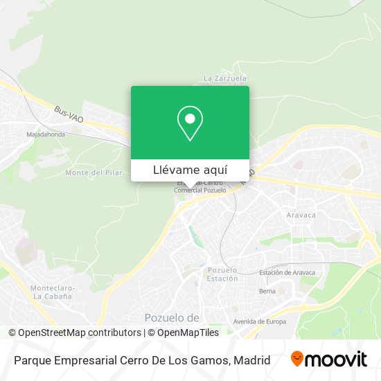 Mapa Parque Empresarial Cerro De Los Gamos