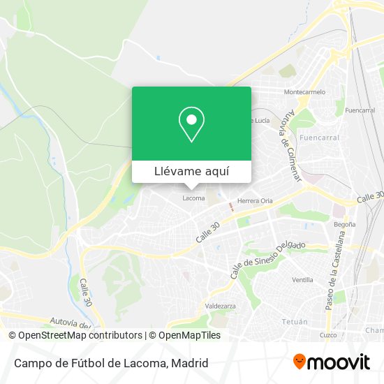 Mapa Campo de Fútbol de Lacoma
