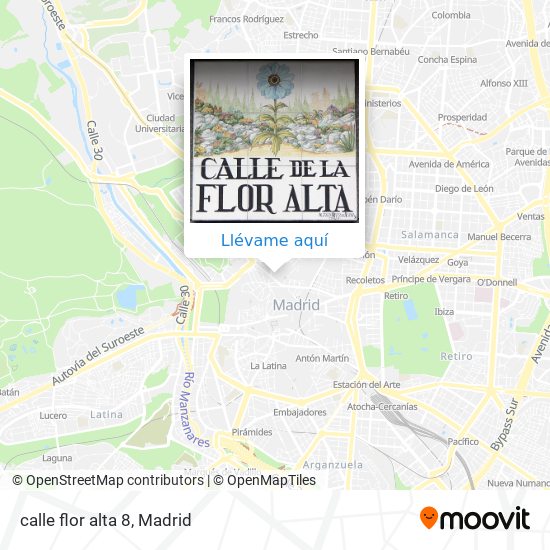 Mapa calle flor alta 8