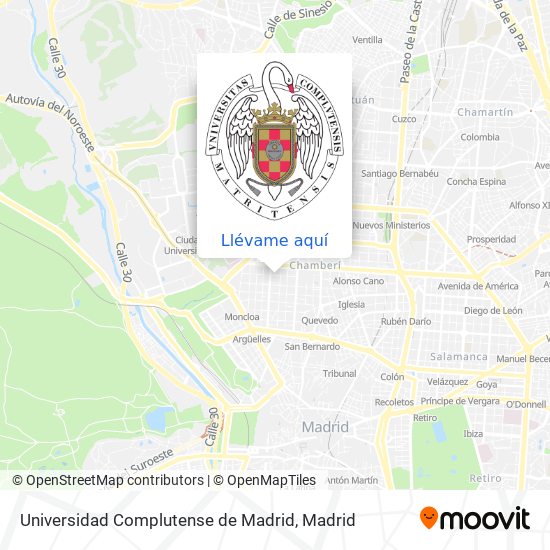 Mapa Universidad Complutense de Madrid