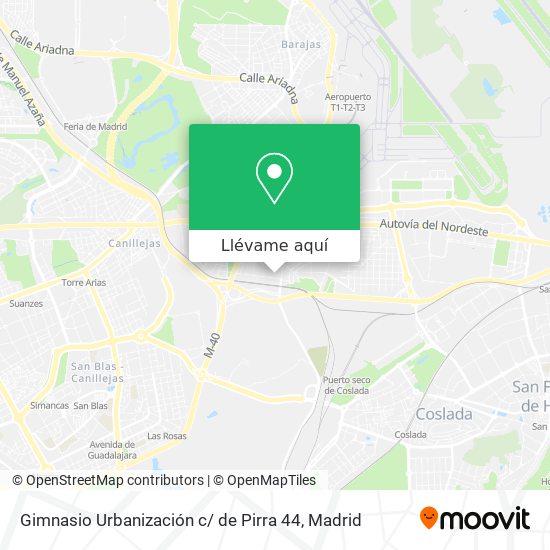 Mapa Gimnasio Urbanización c/ de Pirra 44