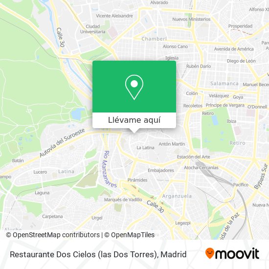 Mapa Restaurante Dos Cielos (las Dos Torres)