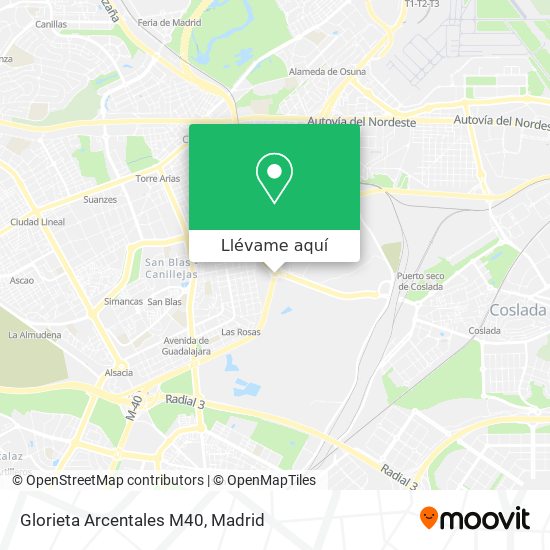 Mapa Glorieta Arcentales M40