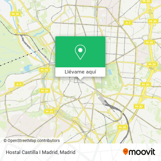 Mapa Hostal Castilla I Madrid