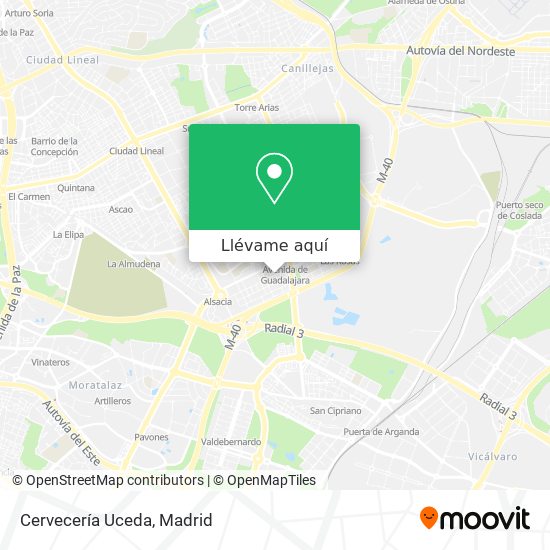 Mapa Cervecería Uceda