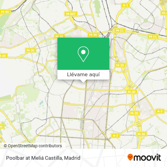 Mapa Poolbar at Meliá Castilla