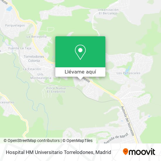 Mapa Hospital HM Universitario Torrelodones