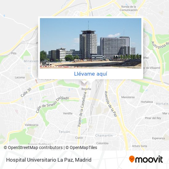 Mapa Hospital Universitario La Paz