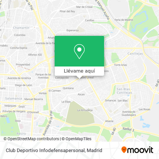 Mapa Club Deportivo Infodefensapersonal
