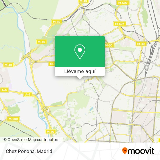 Mapa Chez Ponona