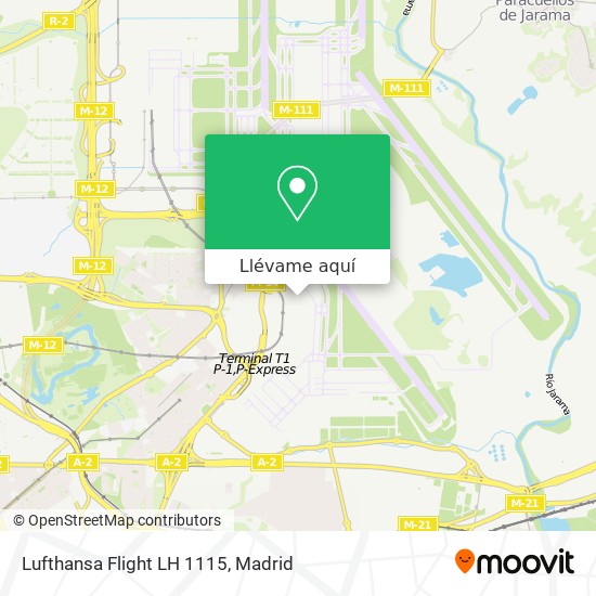Mapa Lufthansa Flight LH 1115