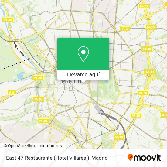Mapa East 47 Restaurante (Hotel Villareal)
