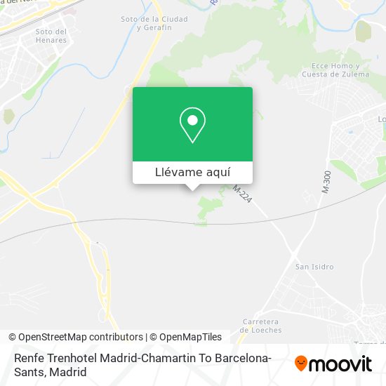 Mapa Renfe Trenhotel Madrid-Chamartin To Barcelona-Sants