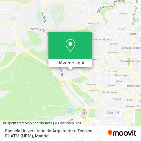 Mapa Escuela Universitaria de Arquitectura Técnica - EUATM (UPM)
