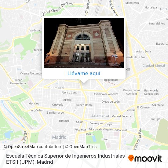 Mapa Escuela Técnica Superior de Ingenieros Industriales - ETSII (UPM)