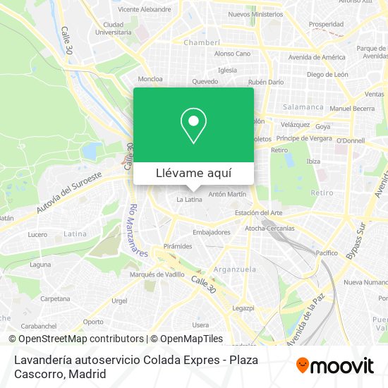 Mapa Lavandería autoservicio Colada Expres - Plaza Cascorro