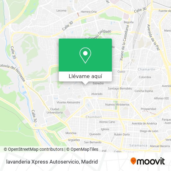 Mapa lavanderia Xpress Autoservicio