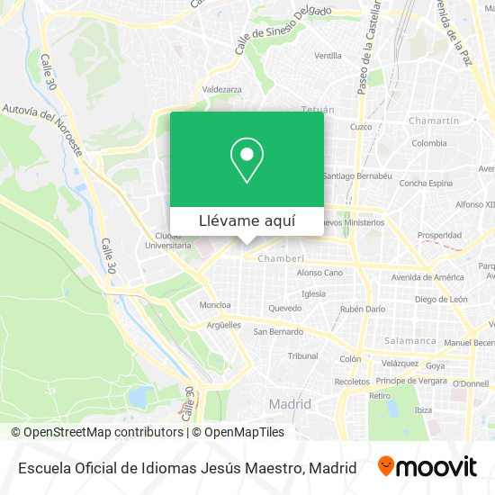 Mapa Escuela Oficial de Idiomas Jesús Maestro