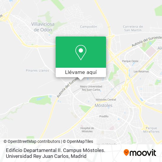 Mapa Edificio Departamental II. Campus Móstoles. Universidad Rey Juan Carlos