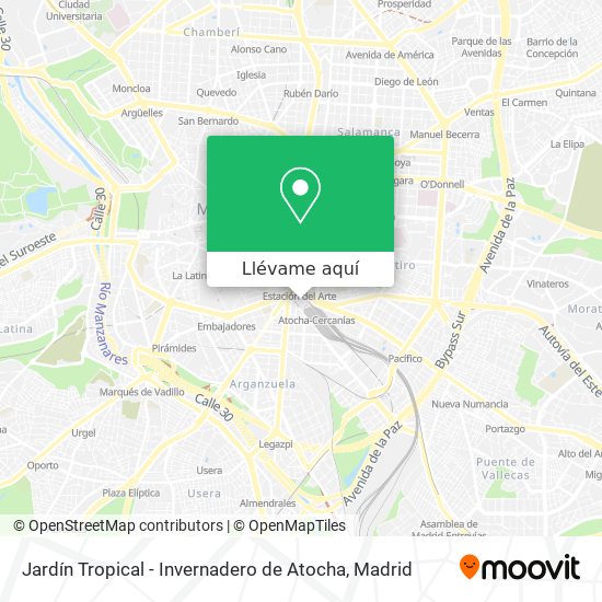 Mapa Jardín Tropical - Invernadero de Atocha