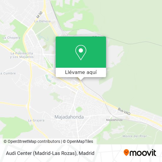 Mapa Audi Center (Madrid-Las Rozas)