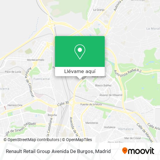 Mapa Renault Retail Group Avenida De Burgos