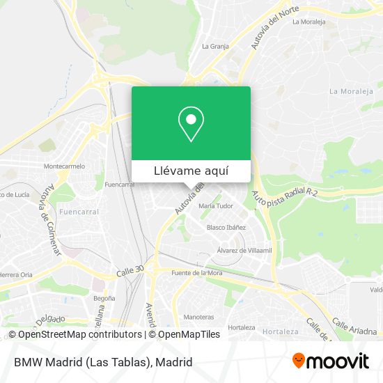 Mapa BMW Madrid (Las Tablas)