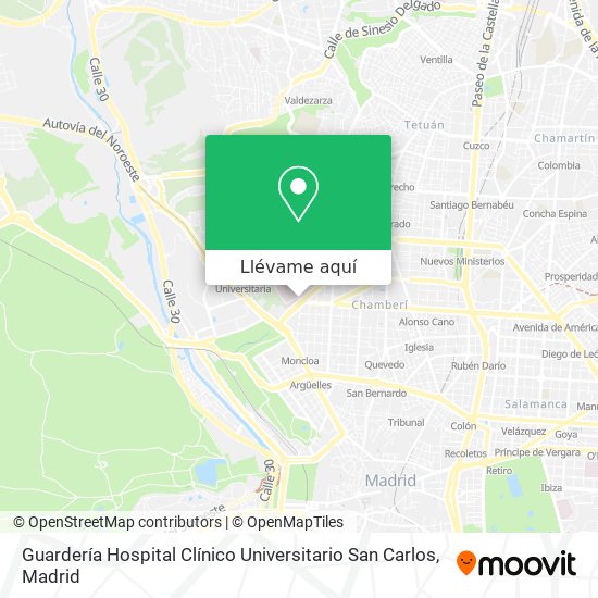 Mapa Guardería Hospital Clínico Universitario San Carlos