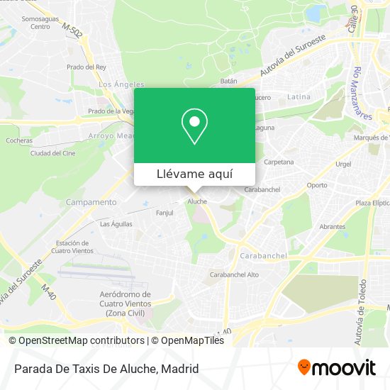 Mapa Parada De Taxis De Aluche