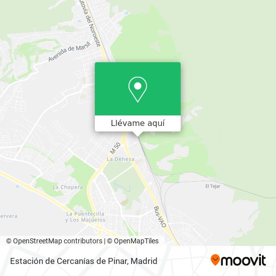 Cómo llegar a Estación de Cercanías de Pinar en Las Rozas Madrid en Autobús o Tren?
