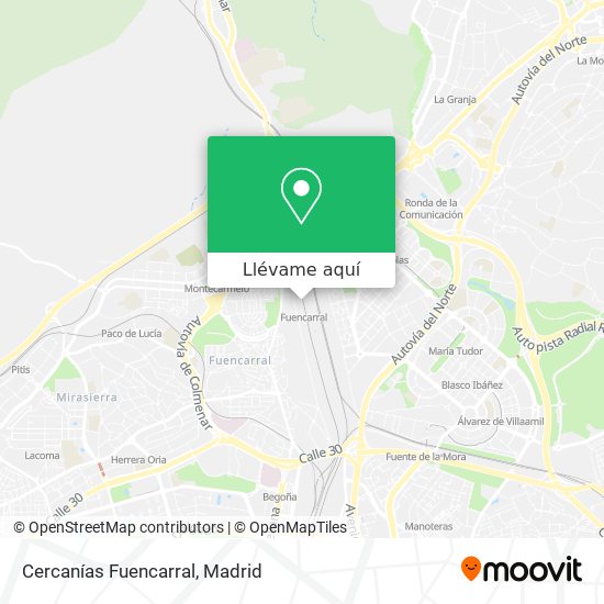 Mapa Cercanías Fuencarral