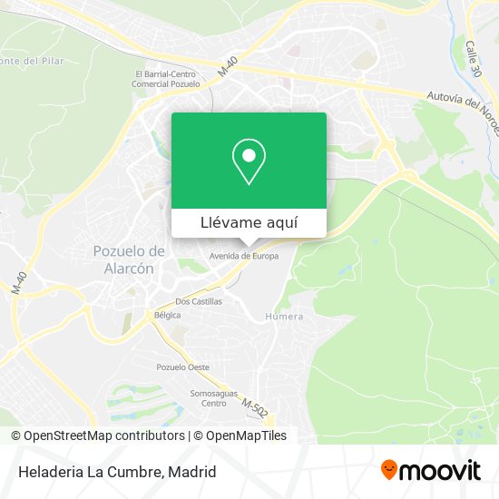 Mapa Heladeria La Cumbre